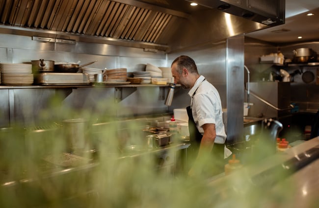 Chef in kitchen at Dishery in Arrowtown Queenstown