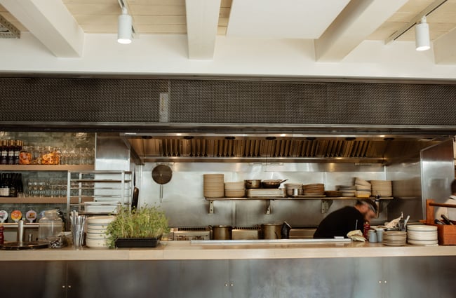 Open kitchen window at Dishery in Arrowtown Queenstown