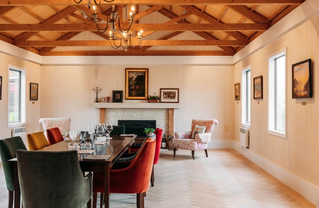 Dining room setting for the tasting room at Domaine-Thomson Wines Cellar Door.
