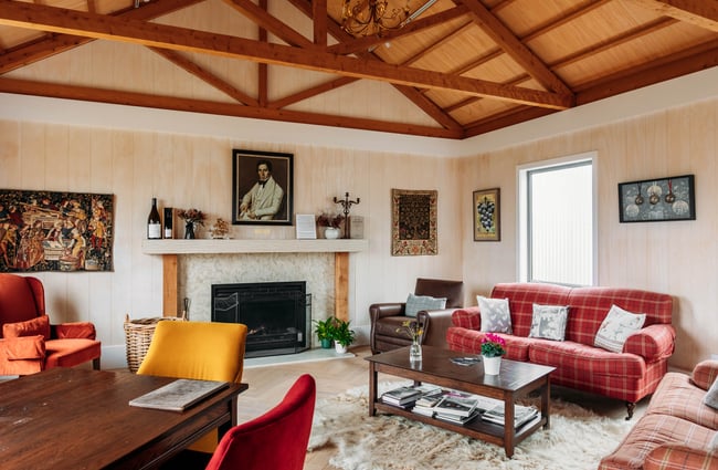 Cosy living room setting for the tasting room at Domaine-Thomson Wines Cellar Door.
