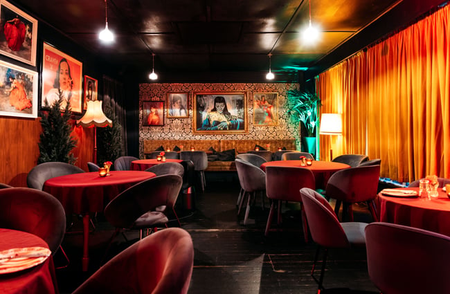 The bright and colourful interior of the Dome Cinema Gisborne.