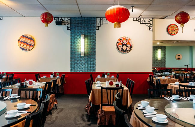 Interior view of Dragons restaurant.