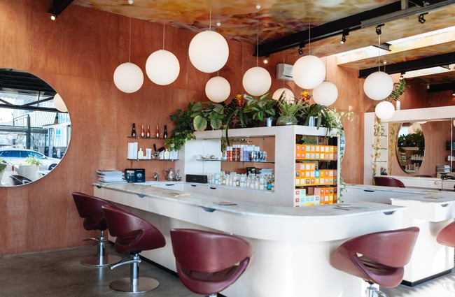 The interior of the hair dresser.