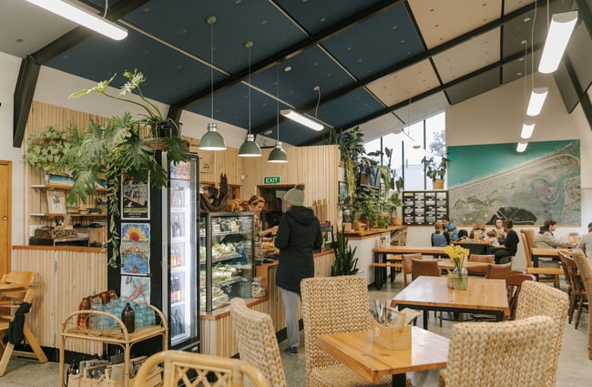 A customer ordering at the counter at Dune Cafe in New Brighton.