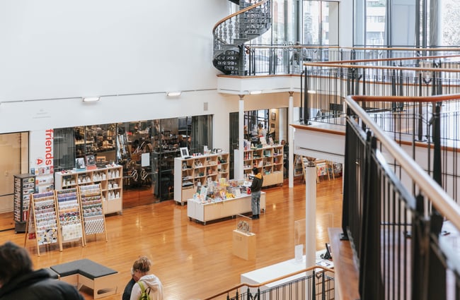 The gift shop in the gallery.