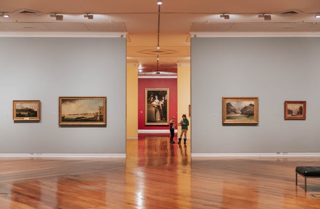 An exhibition inside the art gallery.