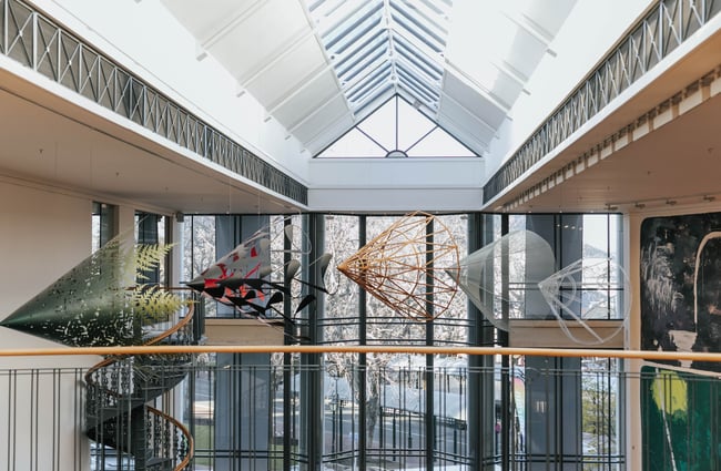 A featured exhibition in the foyer.