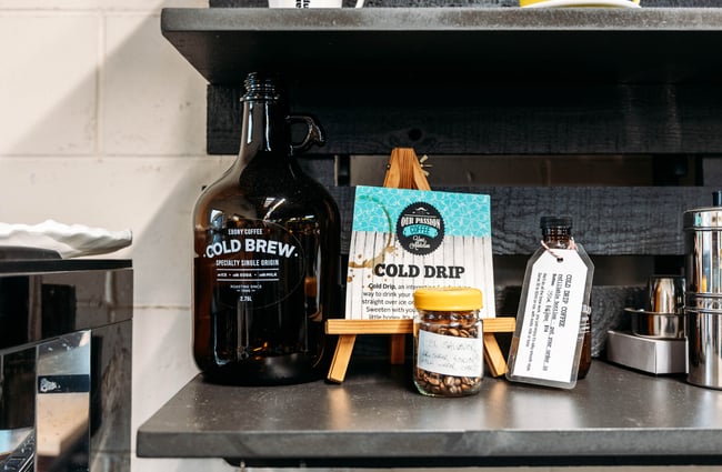 Cold brew in a bottle at Ebony Coffee Roasters