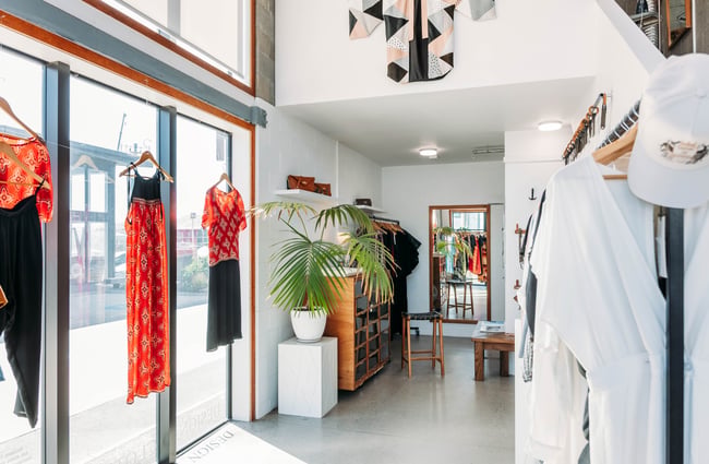 Inside of Empire of Genius in Lyall Bay.