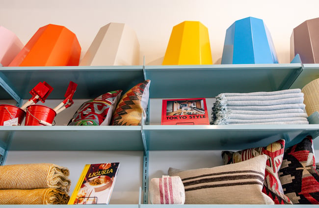 Colourful Arnold Circus stools at Everyday Needs in Ponsonby Auckland