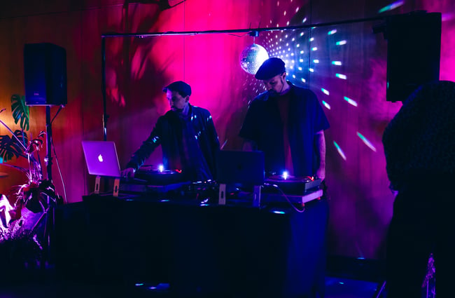 Live DJs playing at Evil Genius.