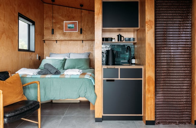 Inside view of the Falcon Ridge cabin.