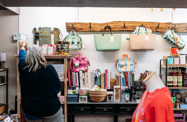 Homewares on display at Fat Rabbit in Rangitikei.
