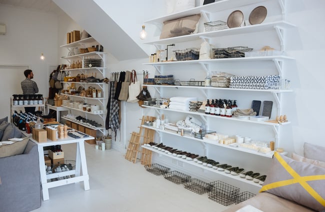 The store interior.