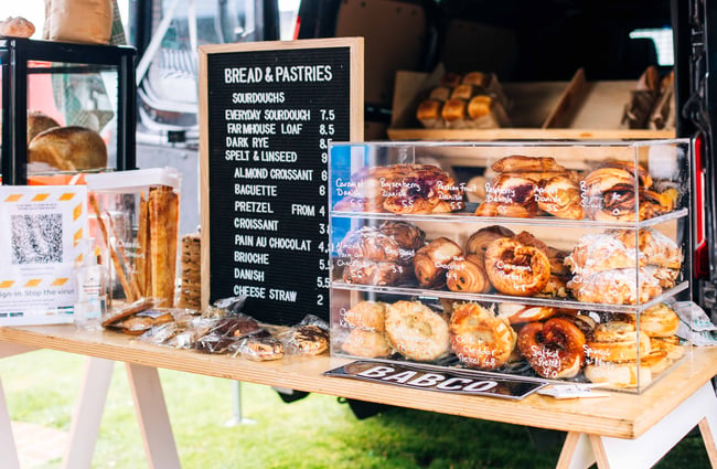 Bread and pastries for sale.