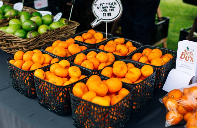 Close up of mandarins.