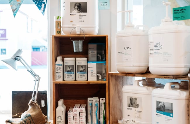 Reusable cleaning products on display at Feinerman’s General Store Roxburgh.