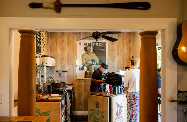Coffees being made at FEOH Espresso and Roastery.