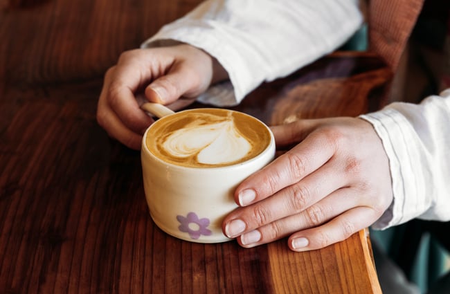 A close up of a coffee on a table.