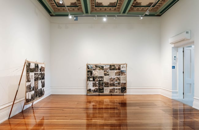 Like The Turf by Caroline McQuarrie exhibition on the ground floor at Forrester Gallery in Ōamaru
