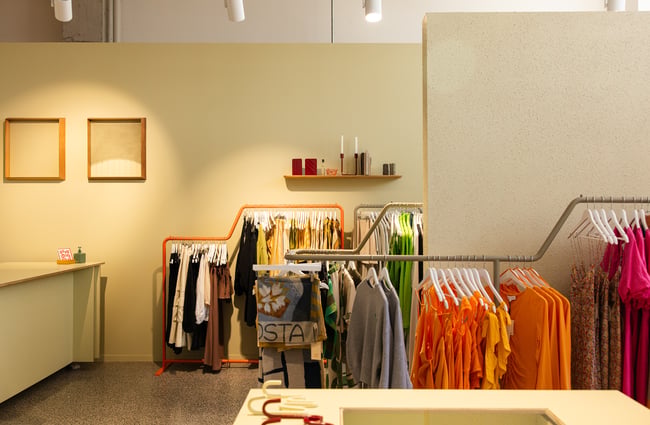 Clothing racks at FOUND.