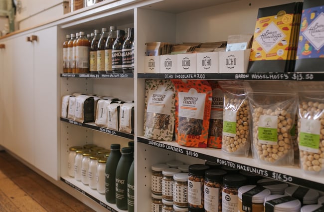 Product lineup at Frances Nation Café.