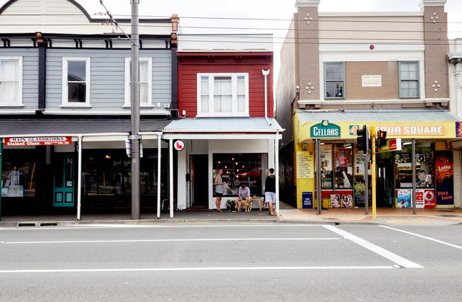 The building of Frank's Newtown cafe in Newtown Wellington.