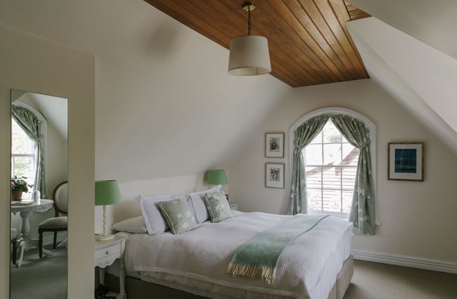 Bedroom at French Bay House in Akarao, Canterbury.