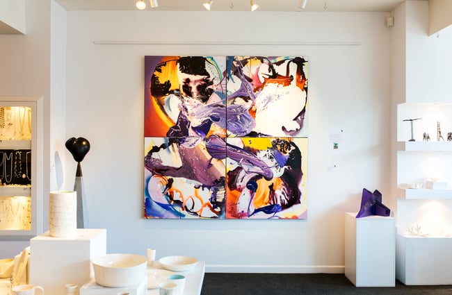 Artwork on a wall in the gallery.