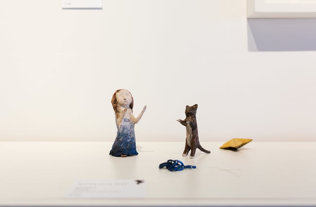 Mini sculptures of display.