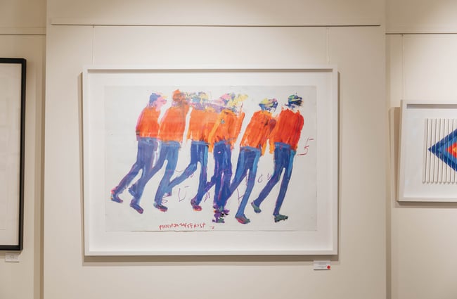 A painting on a wall.