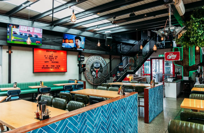 Booth seating at Gear Street Union.