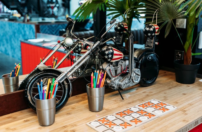 Small details on the table at Gear Street Union.