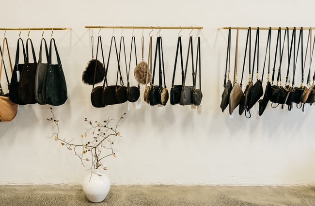 Bags hanging up.