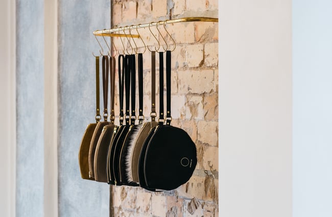 Bags on display.