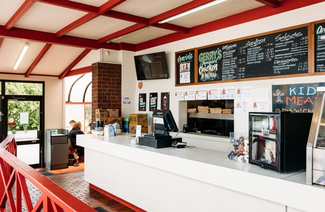 A large counter at Gerry's in Upper Hutt.