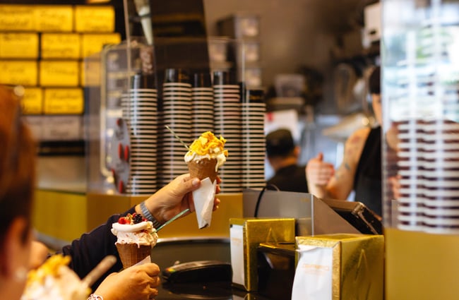 A gelato cone.