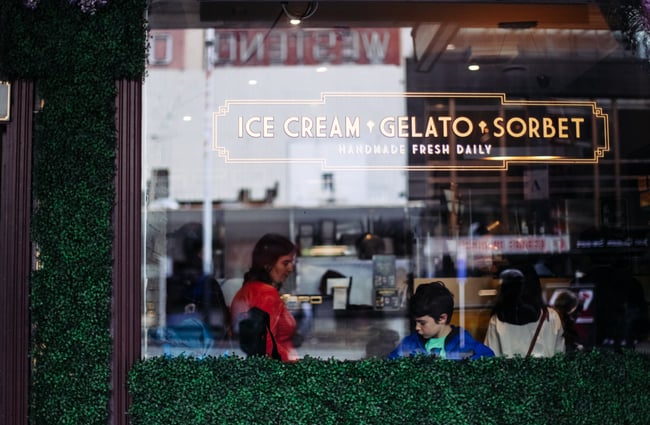 The window of the shop.