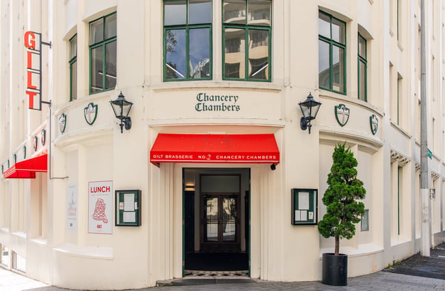 Exterior of Gilt Brasserie in Auckland