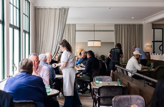 Busy dining room at Gilt Brasserie in Auckland