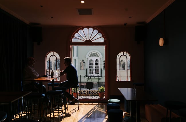 Looking out onto New Regent's Street from gin gin.