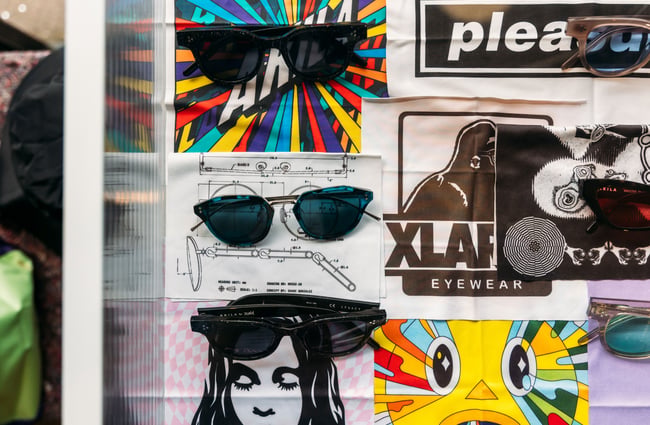 A close up of sunglasses.