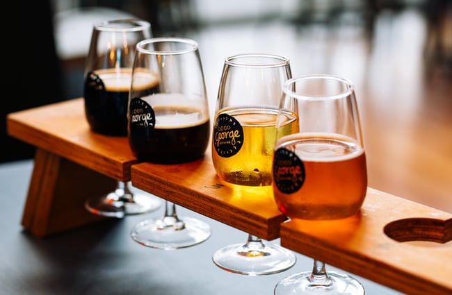 A tray of tastings at Good George Dining Hall, Hamilton.
