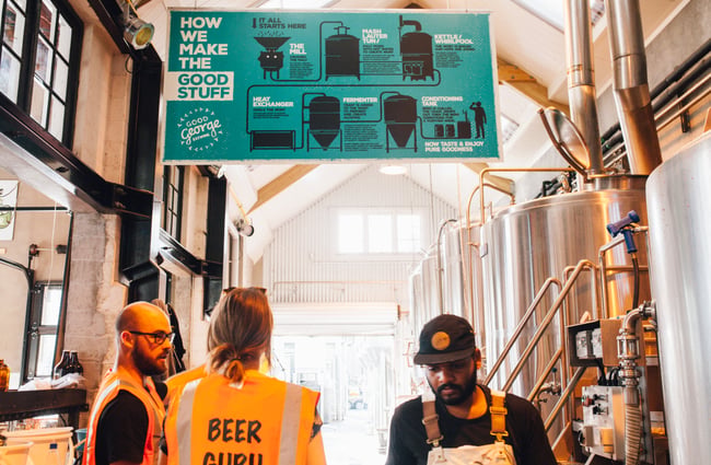 The brewery operation underway.