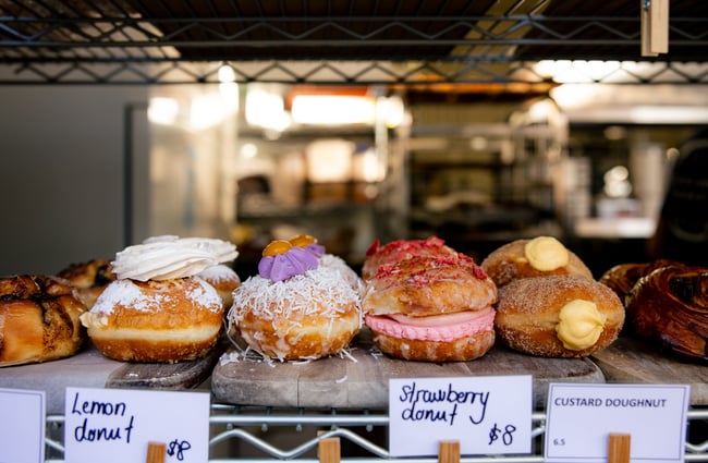 Donut lineup at Gourmet Gannet.