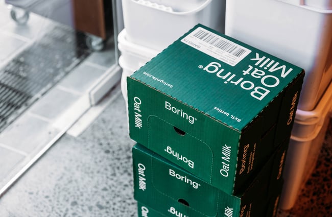 Green boxes stacked on top of each other.