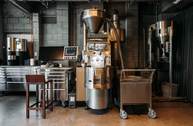 A coffee roasting machine.