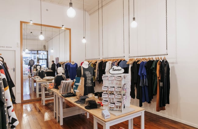 The shop space.