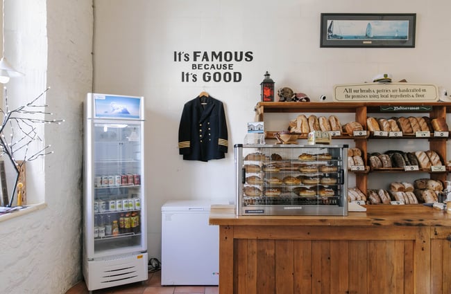 Harbour Street Bakery interior in Ōamaru.