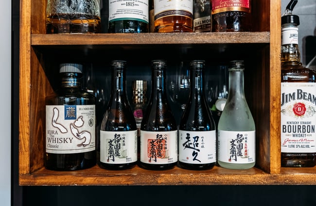 Drinks selection at HARU.